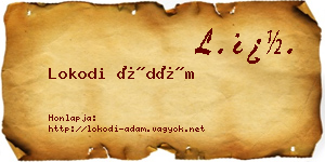 Lokodi Ádám névjegykártya